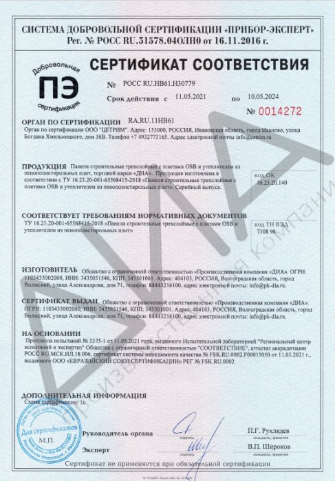 Добровольный сертификат соответствия